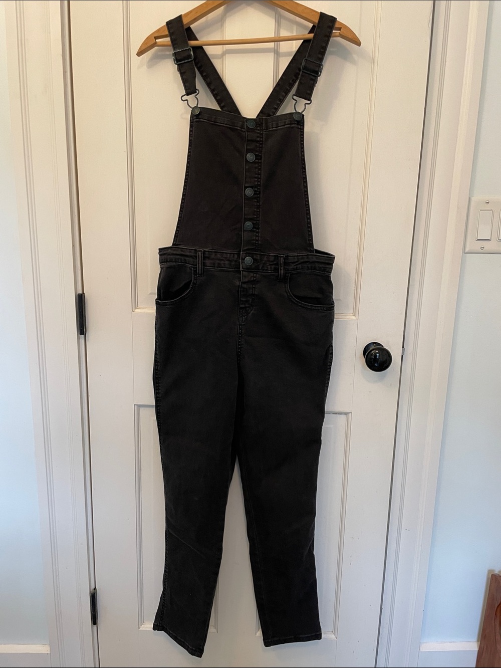 Cat & Jack Black Denim Overall Top - Black